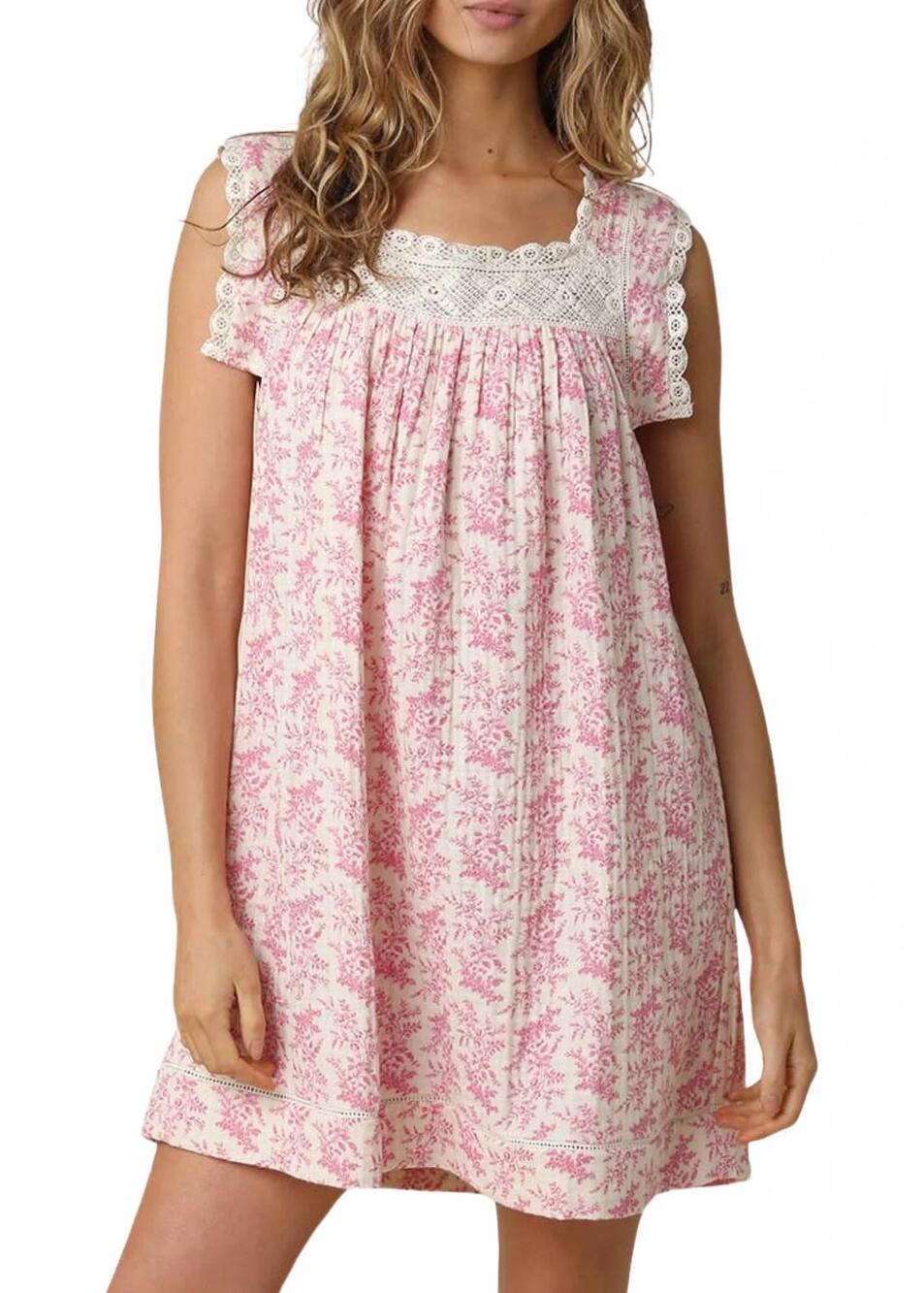 NEW OLIVACEOUS selah lace trimmed mini dress in pink